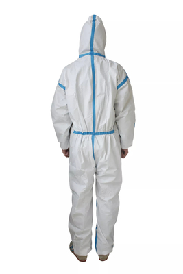 産業Workwearのユニフォームのための白いPPEのつなぎ服の使い捨て可能なつなぎ服SMS