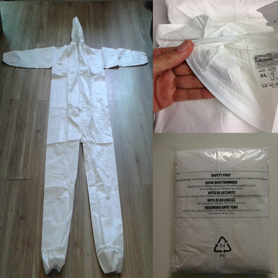 同じようなTyvek SMSの使い捨て可能な保護つなぎ服の非編まれた保護つなぎ服のスーツ